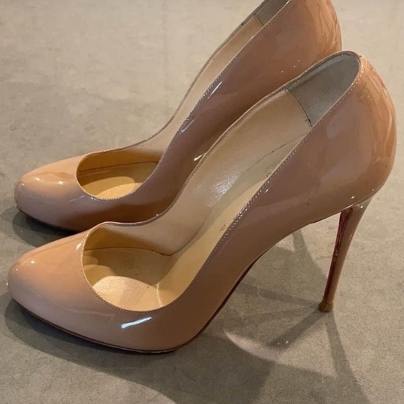 Christian Louboutin Nude Red Bottom Heels - Picture 3 of 11